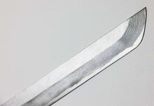 Load image into Gallery viewer, Damascus Suminagashi Maguro Tuna Knife Yasuki Hagane Carbon Steel Japan