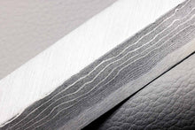 Load image into Gallery viewer, Damascus Suminagashi Maguro Tuna Knife Yasuki Hagane Carbon Steel Japan