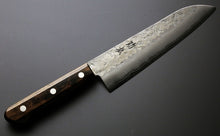 Load image into Gallery viewer, Yasuki Hagane Gingami #3 steel SUS405 stainless Clad Santoku Multi Purpose Knife
