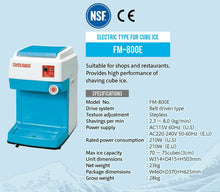 Load image into Gallery viewer, New Swan FM-800E 115V or 220-240V ELECTRIC Cube Ice Shaver Kakigori Japan