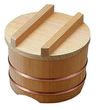 Load image into Gallery viewer, Wooden Rice jar Ohitsu Type of Kansai small size Sawara Cypress Made in Japan