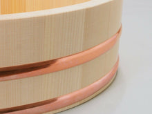 Load image into Gallery viewer, New Wooden Sushi Oke Sawara Cypress Rice Tub Hangiri Handai Made in Japan
