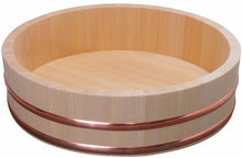Load image into Gallery viewer, New Wooden Sushi Oke Sawara Cypress Rice Tub Hangiri Handai Made in Japan 72cm
