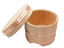 Load image into Gallery viewer, Wooden Rice jar Ohitsu Tub Edobitsu small size Sawara Cypress Made in Japan

