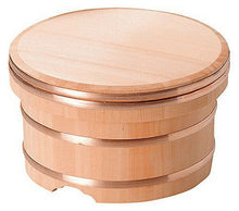 Load image into Gallery viewer, Wooden Rice jar Ohitsu Tub Edobitsu Type Edo Sawara Cypress Made in Japan 42cm
