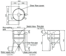 Load image into Gallery viewer, New Water Pressure Rice Washer Easy Cleaner machine Made in Japan ability 22kg
