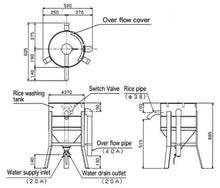 Load image into Gallery viewer, New Water Pressure Rice Washer Easy Cleaner machine Made in Japan ability 15kg
